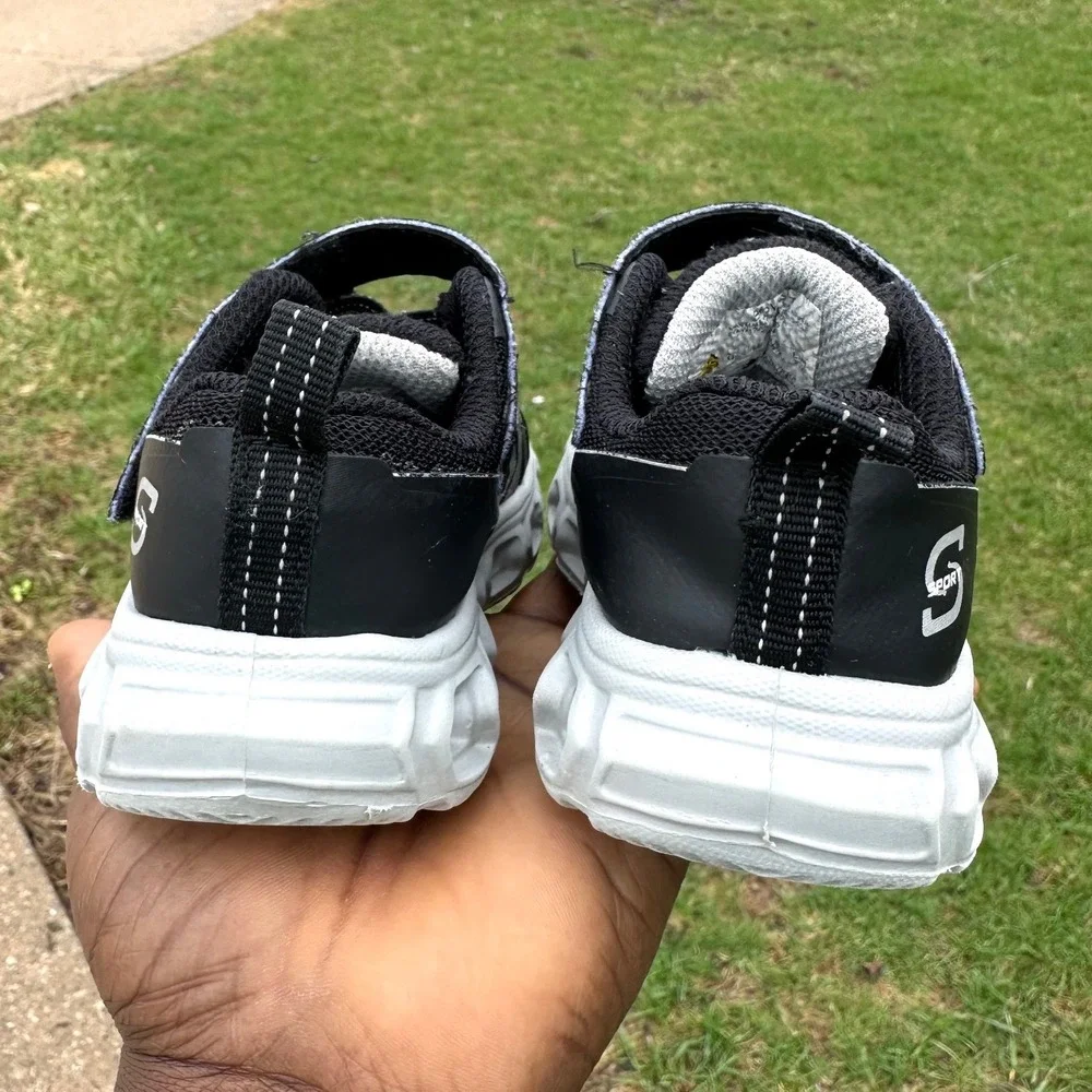 Sport By Skechers Toddler Boy‎ Jarrod Light Up Sneakers Size 7 Black